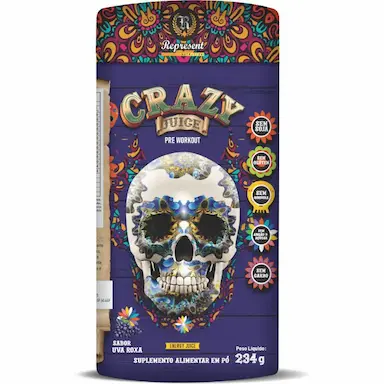 CRAZY JUICE PRé WORKOUT SABOR UVA ROXA 234GR - REPRESENT NUTRITION