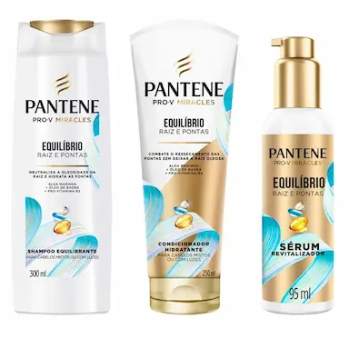 KIT SHAMPOO EQUILíBRIO 300ML + CONDICIONADOR EQUILíBRIO 250ML + SERUM EQUILíBRIO 95ML