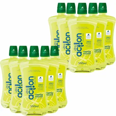 KIT 10 ANTISSéPTICO BUCAL ULTRA ACTION MENTA EVEREST 500ML