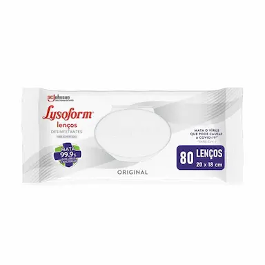 LENçO UMEDECIDO LYSOFORM DESINFETANTE ORIGINAL COM 80 UNIDADES