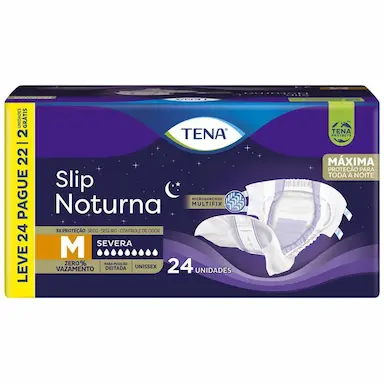 FRALDA GERIáTRICA TENA SLIP NOTURNA M LEVE 24 PAGUE 22
