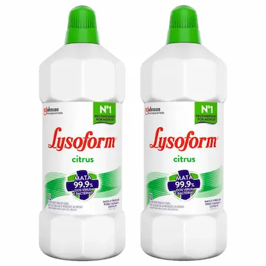 KIT 2 DESINFETANTE LYSOFORM USO GERAL CITRUS 1L