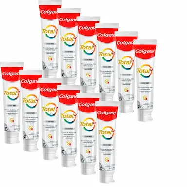 KIT CREME DENTAL COLGATE TOTAL 12 CLEAN MINT 140G COM 12 UNIDADES