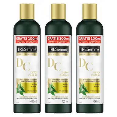 KIT COM 3 CONDICIONADORES TRESEMMé DETOX CAPILAR 400ML