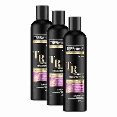 KIT 3 SHAMPOOS TRESEMMé TRESPLEX REGENERAçãO 400ML CADA