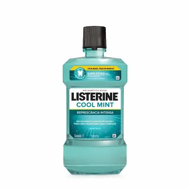 ANTISSéPTICO BUCAL LISTERINE COOL MINT REFRESCâNCIA INTENSA COM ÁLCOOL 1L