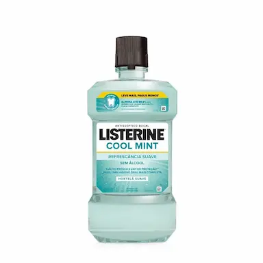 ANTISSéPTICO BUCAL LISTERINE COOL MINT REFRESCâNCIA SUAVE SEM ÁLCOOL 1L