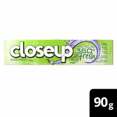 GEL DENTAL CLOSEUP COM FLúOR ALOE VERA HORTELã E LIMãO 90G
