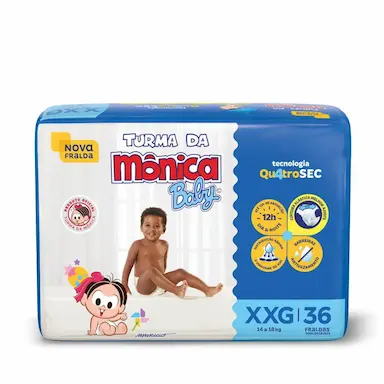 FRALDA TURMA DA MôNICA BABY MEGA XXG COM 36UN