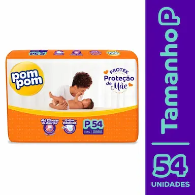 FRALDA POM POM DERMA PROTEK MEGA P COM 54UN