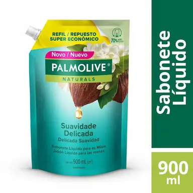 SABONETE LíQUIDO PALMOLIVE NATURALS SUAVIDADE DELICADA PARA AS MãOS 900ML