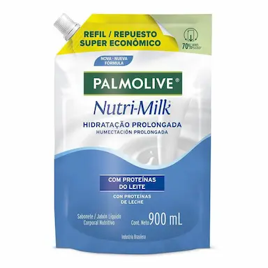 SABONETE LíQUIDO PARA MãOS PALMOLIVE NUTRIMILK HIDRATAçãO 900ML REFIL SUPER ECONôMICO
