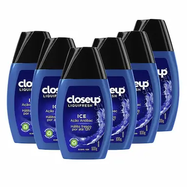 KIT 6 GéIS DENTAL CLOSE UP LIQUIFRESH ICE 100G