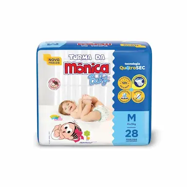 FRALDA TURMA DA MôNICA BABY JUMBO M COM 28UN
