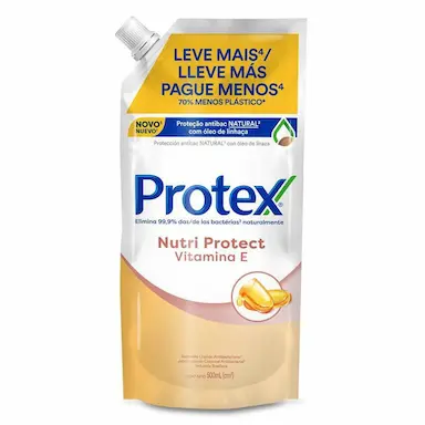 SABONETE LíQUIDO NUTRI PROTECT VITAMINA E REFIL 500ML
