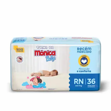 FRALDA TURMA DA MôNICA BABY JUMBO RN COM 36UN