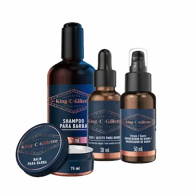 KIT HIDRATAçãO PARA BARBA GILLETTE KING C.