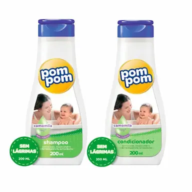 KIT SHAMPOO POM POM CAMOMILA 200ML + CONDICIONADOR POM POM CAMOMILA 200ML