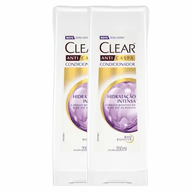 KIT COM 2 CONDICIONADORES ANTICASPA CLEAR HIDRATAçãO INTENSA 200ML