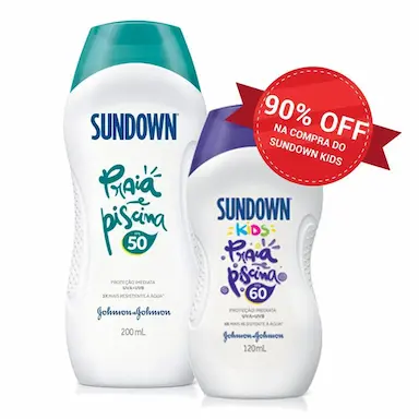PROTETOR SOLAR SUNDOWN STARCK FPS 50 200ML E COM + R$4,99 LEVE O PROTETOR SOLAR SUNDOWN KIDS FPS 60 120ML