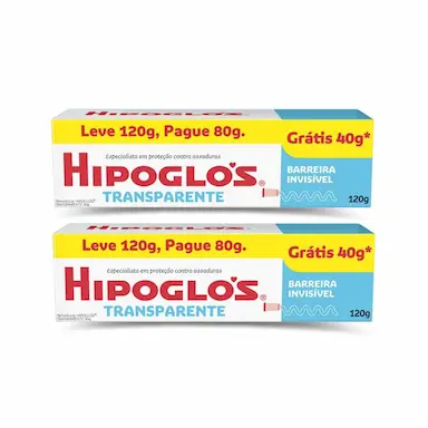 KIT 2 CREMES PREVENTIVO CONTRA ASSADURAS HIPOGLóS TRANSPARENTE 120G