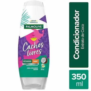 CONDICIONADOR PALMOLIVE CACHOS LIVRES EXTRATO DE COCO 350ML