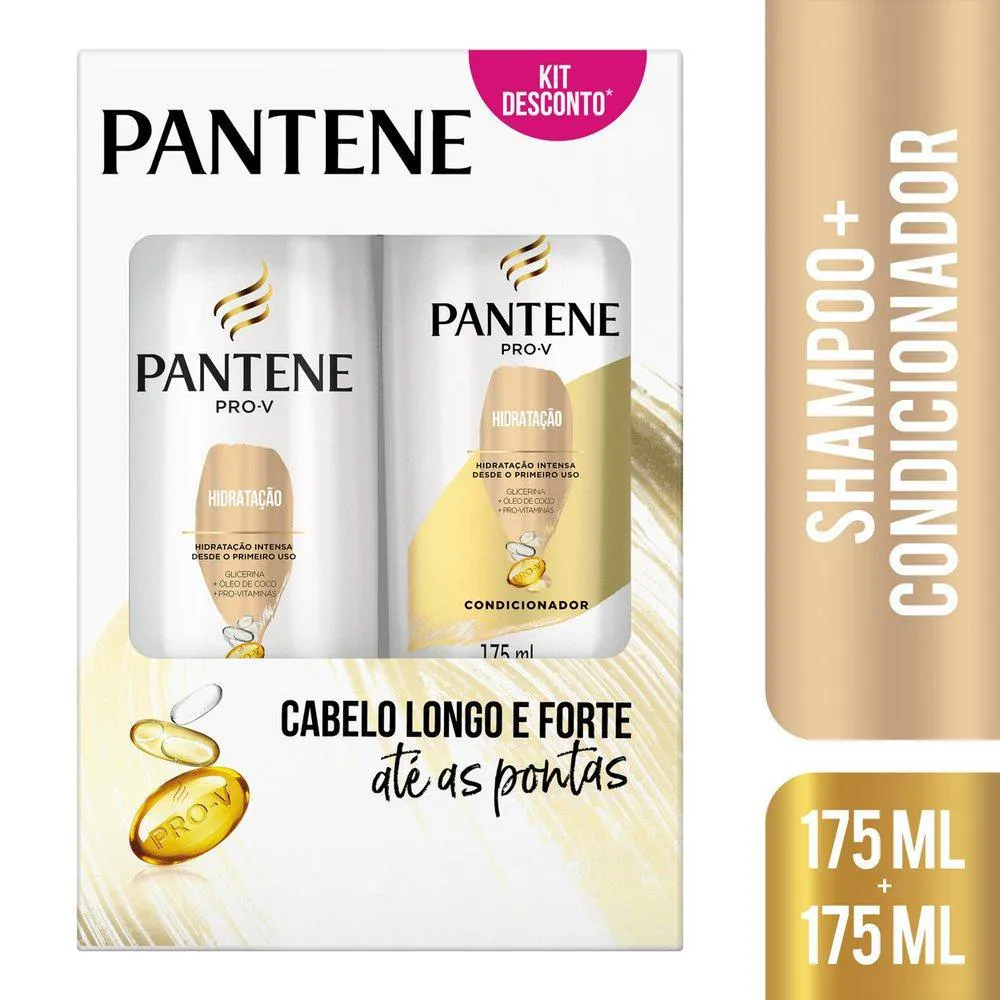 SHAMPOO + CONDICIONADOR PANTENE HIDRATAçãO 175ML