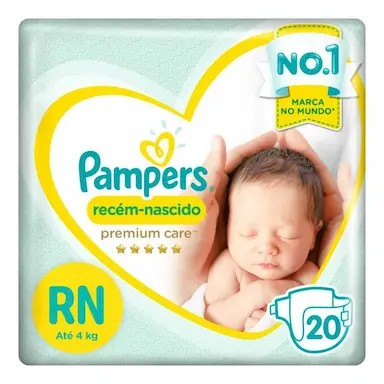 FRALDA PAMPERS PREMIUM CARE RN 20 UNIDADES