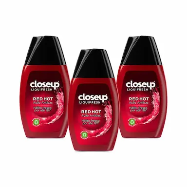 KIT 3 GéIS DENTAL CLOSE UP LIQUIFRESH RED HOT 100G