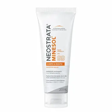 PROTETOR SOLAR FLUIDO HIDRATANTE NEOSTRATA MINESOL CORPO &amp;amp;amp; ROSTO ANTIOXIDANTE FPS99 200ML