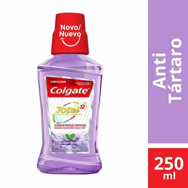 ENXAGUANTE BUCAL COLGATE TOTAL 12 ZERO ÁLCOOL ANTI-TáRTARO 250ML