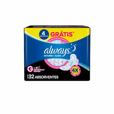 Absorvente Always Noites Tranquilas Suave com abas 32 Unidades