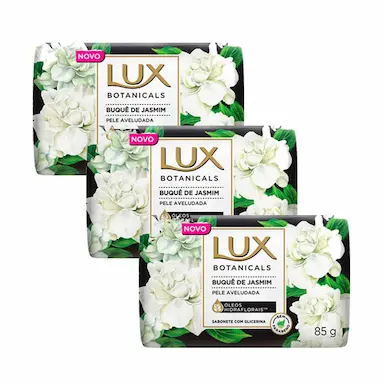 KIT 3 SABONETES EM BARRA LUX BOTANICALS BUQUê DE JASMIM 85G