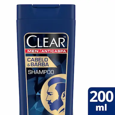 Shampoo Clear Men Anticaspa Cabelo &amp;amp; Barba 200ml