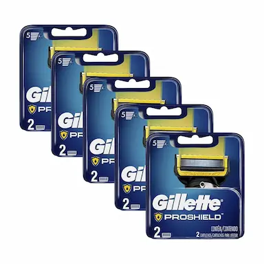Kit Cargas Gillette  Fusion Proshield Com 10 unidades