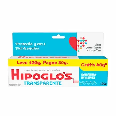 CREME PREVENTIVO CONTRA ASSADURAS HIPOGLóS TRANSPARENTE 120G