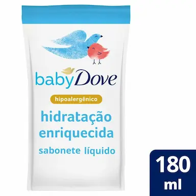 REFIL SABONETE LíQUIDO BABY DOVE HIDRATAçãO ENRIQUECIDA 180ML