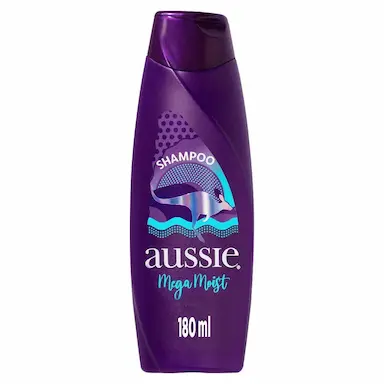 SHAMPOO AUSSIE MEGA MOIST SUPER HIDRATAçãO 180ML