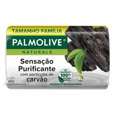 SABONETE EM BARRA PALMOLIVE NATURALS SENSAçãO PURIFICANTE CARVãO 150G