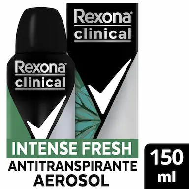 DESODORANTE ANTITRANSPIRANTE AEROSSOL REXONA CLINICAL INTENSE FRESH 96H 150ML