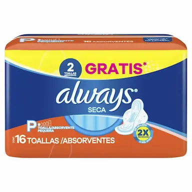 ABSORVENTE ALWAYS SUPER PROTEçãO SECA COM ABAS 16 UNIDADES