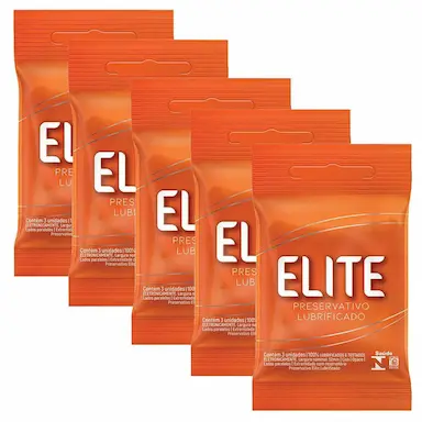 KIT 5 PACOTES PRESERVATIVO ELITE C/ 3 UNIDADES CADA