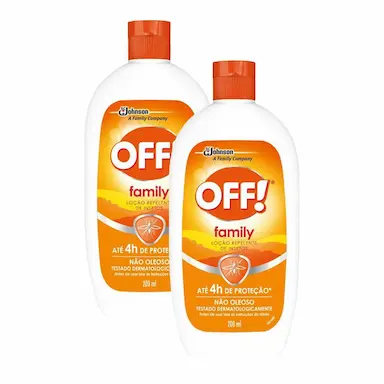 KIT 2 REPELENTE DE INSETOS OFF! LOçãO FAMILY 200ML