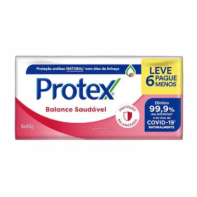 SABONETE ANTIBACTERIANO EM BARRA PROTEX BALANCE SAUDáVEL 85G PROMO 6UN C/ DESCONTO