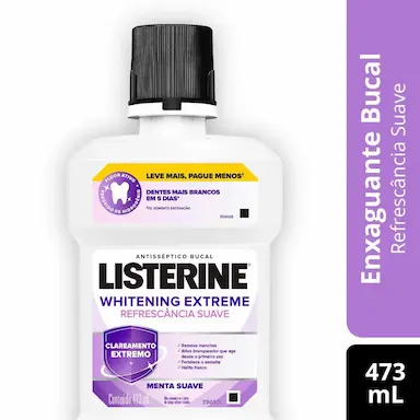 ANTISSéPTICO BUCAL LISTERINE WHITENING EXTREME MENTA 473ML
