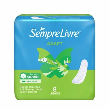 ABSORVENTE EXTERNO SEMPRE LIVRE ADAPT SEM ABAS 8 UNIDADES