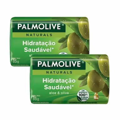 KIT 2 SABONETES EM BARRA PALMOLIVE NATURALS HIDRATAçãO SAUDáVEL 85G