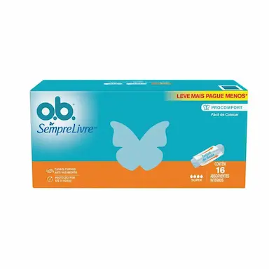 ABSORVENTE INTERNO OB PROCOMFORT SUPER 16 UNIDADES