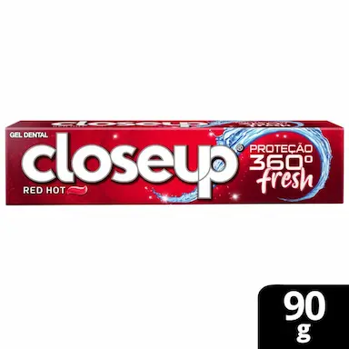CREME DENTAL EM GEL CLOSEUP PROTEçãO 360º FRESH RED HOT 90G