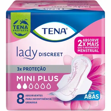 Absorvente para Incontinência Urinária Tena Lady Discreet Mini Plus 8 unidades